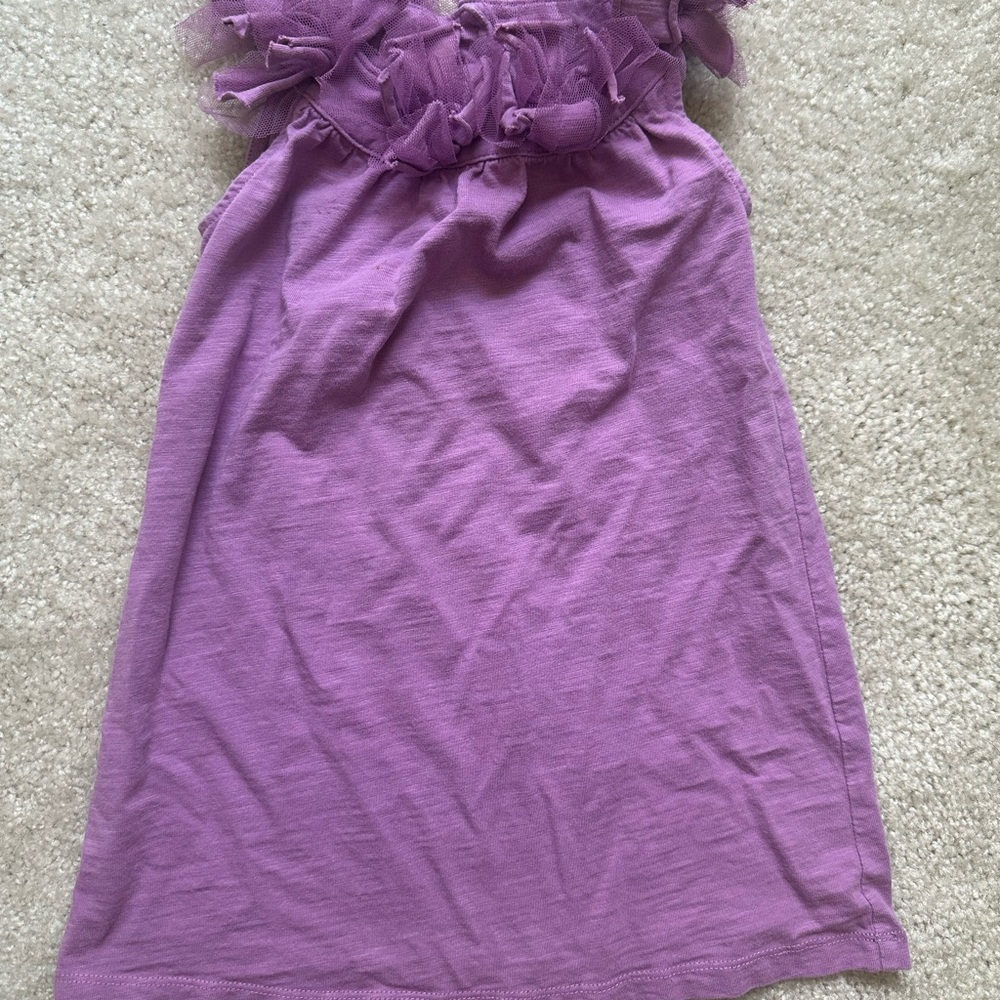 Tea Collection Lavender Dress with Tulle Accents
